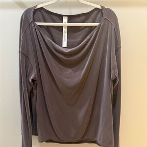Lululemon Athletica Long Sleeve Boat Neck top - Brown